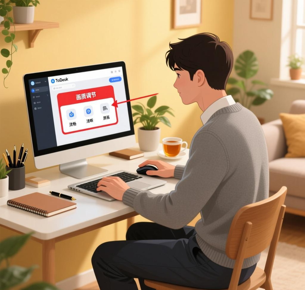 ToDesk新手教程：远程桌面分辨率与画质调节方法