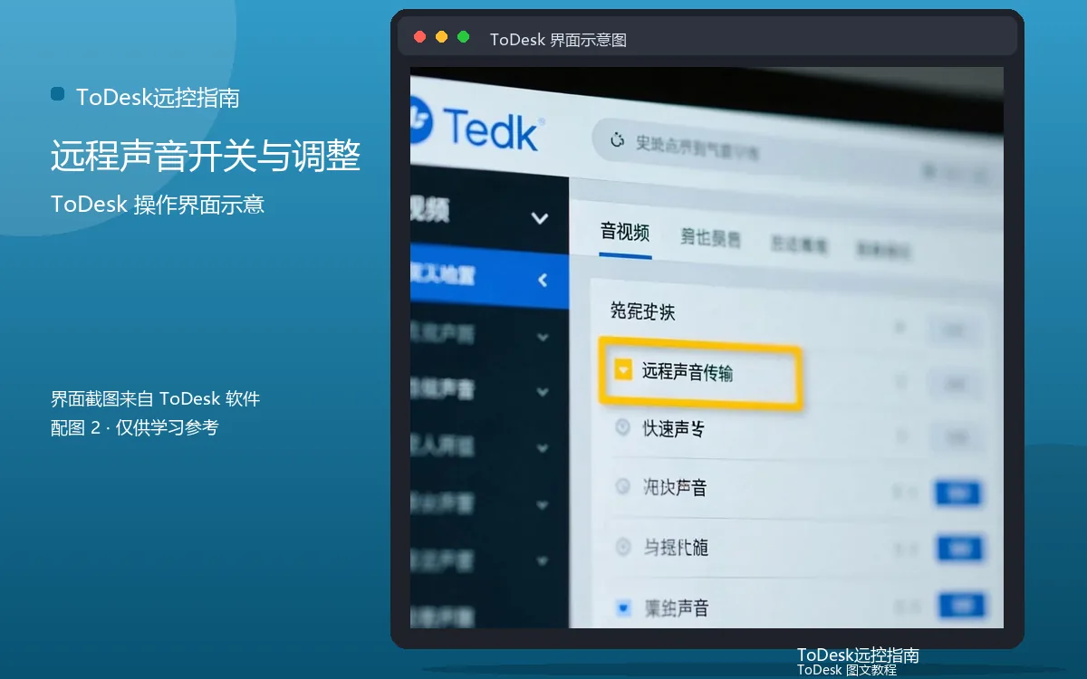 远程声音开关与调整界面示意图（配图2）