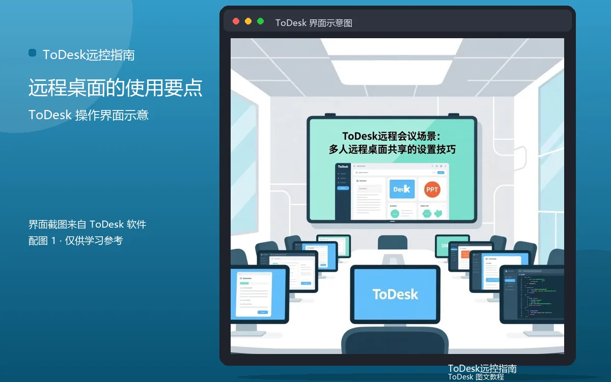 远程桌面的使用要点界面示意图(配图1)
