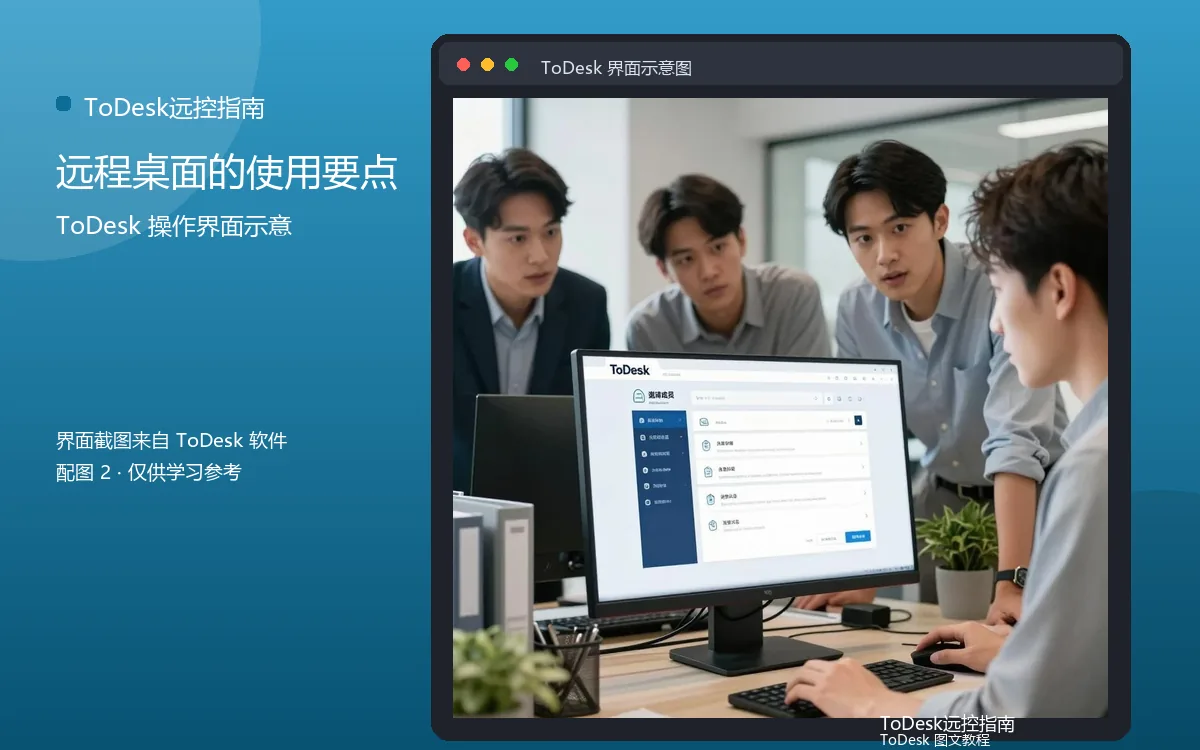 远程桌面的使用要点界面示意图(配图2)