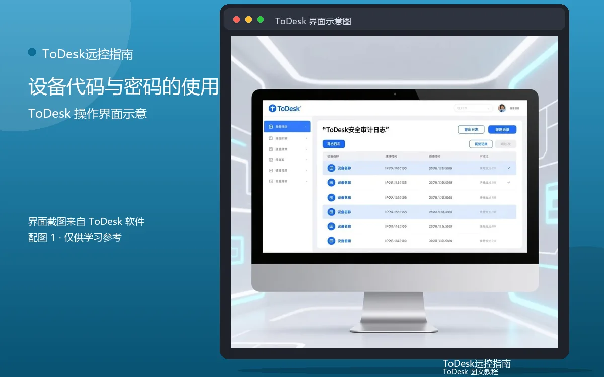 设备代码与密码的使用界面示意图(配图1)