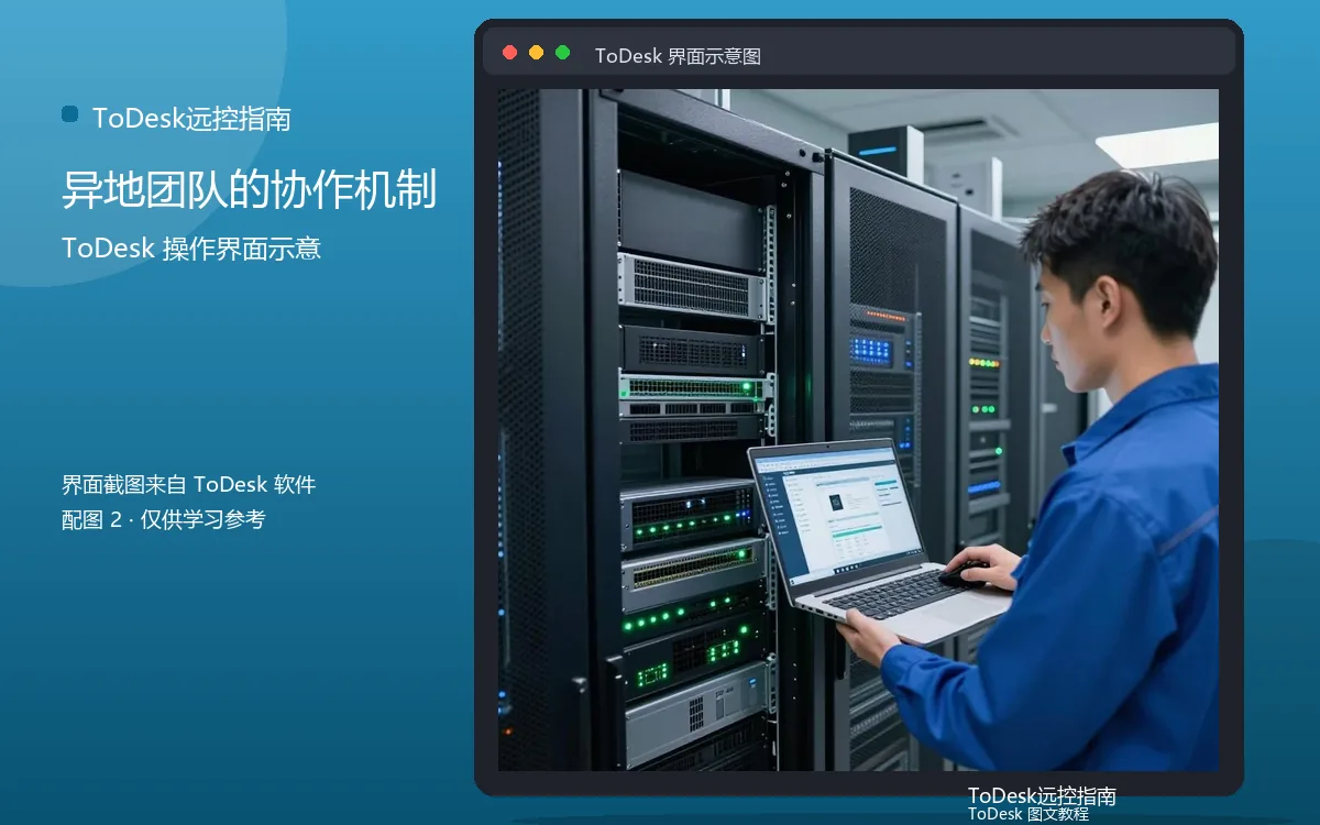 异地团队的协作机制界面示意图（配图2）