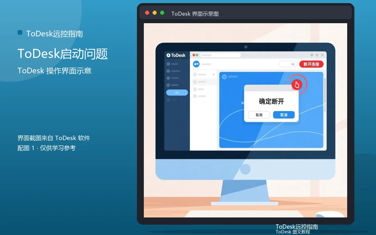 ToDesk启动问题界面示意图（配图1）